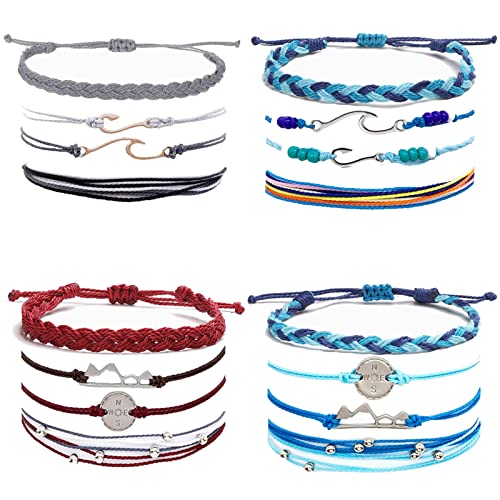 HUASAI String-Armbänder für Teenager-Mädchen, wasserdicht, Boho-Armbänder für Damen, Knöchelarmbänder für Frauen, niedliche Freundschaftsarmbänder, Sommer-Partygeschenke für Teenager, Mädchen, von HUASAI