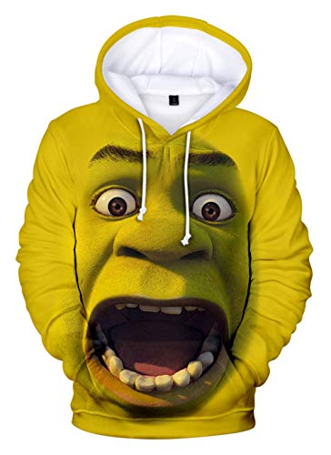 HUASON Kreativer Weihnachts Pullover Weihnachtsmann 3D Hoodie Lustiger Bequemes Langarm Sweatshirt für Herren und Damen(2XS) von HUASON