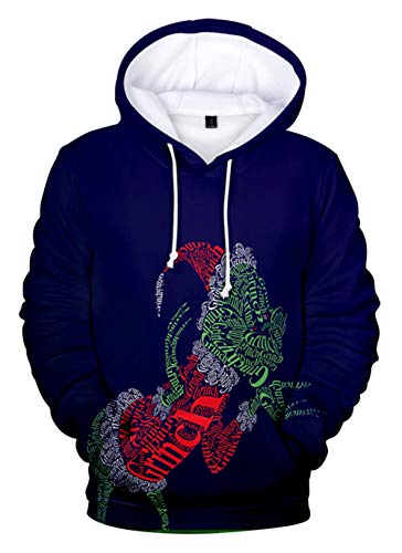 HUASON Kreativer Weihnachts Pullover Weihnachtsmann 3D Hoodie Lustiger Bequemes Langarm Sweatshirt für Herren und Damen(L) von HUASON