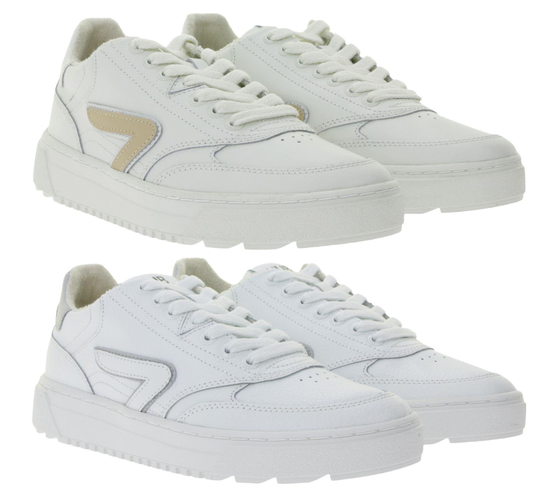 HUB Duke Damen Sneaker mit Terry-Fütterung Echtleder-Schuhe W50008L31-L10 in Weiß/Beige oder Weiß/Grau HUB Duke Damen Sneaker mit Terry-Fütterung Echtleder-Schuhe W50008L31-L10 in Weiß/Beige oder Weiß/Grau von HUB