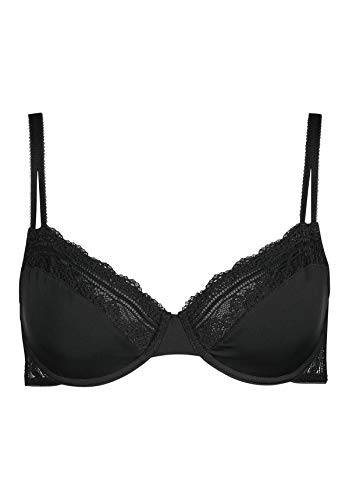 HUBER Damen Huber Damen Bügel Micro Lace B gel BH, Schwarz, 75B EU von HUBER