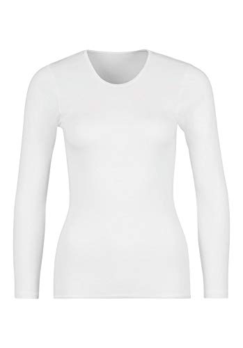 HUBER Damen Huber Damen Shirt Langarm Cotton Fine Rib Unterhemd, Weiß, 40 EU von HUBER