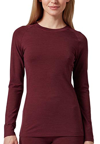 Huber Damen Shirt Langarm Unterwäsche, red Velvet, 40 von HUBER