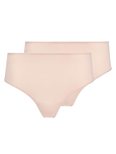 HUBER Damen String 2er Pack hautnah Micro 2 Pack 010115 Gr. 44 in Dusty Rose von HUBER