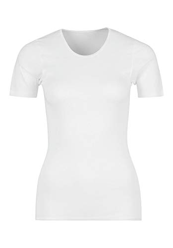 HUBER Damen Huber Damen Shirt Kurzarm Cotton Fine Rib Unterhemd, Weiß, 36 EU von HUBER