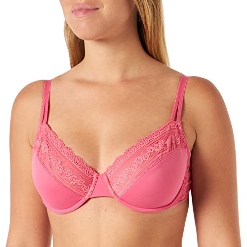 HUBER Damen hautnah Micro Lace Geformter BH, Dragonfruit, Normal von HUBER