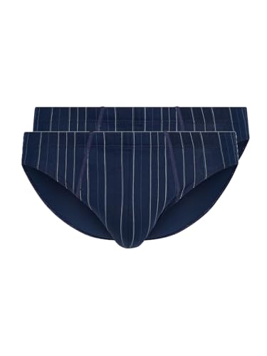 Huber Herren Brasil Slip 2er Pack hautnah Cotton 2 Pack 112532 Gr. 3XL in dressblue Stripes von Huber