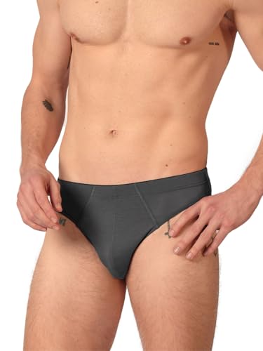 Huber Herren Brasil Slip hautnah Soft Modal 112584 Gr. XXL in Asphalt von Huber