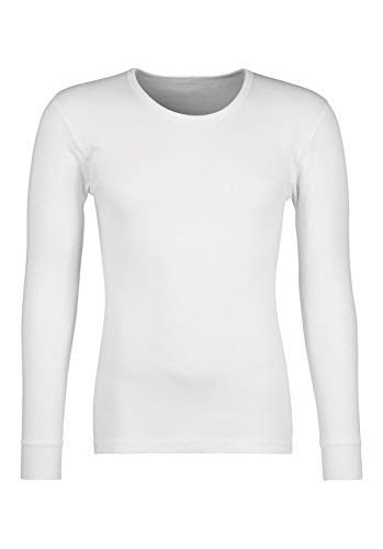 Huber Herren Shirt Langarm Unterhemd, Grün (Weiss 0500), Large (Herstellergröße: L) von HUBER