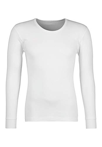 HUBER Herren Shirt Langarm Unterhemd, Grün (Weiss 0500), X-Large (Herstellergröße: XL) von HUBER