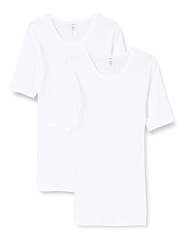 Huber Herren Shirt Kurzarm 2er Pack Unterhemd, Grün (Weiss 0500), XXX-Large (Herstellergröße: 3XL) von HUBER