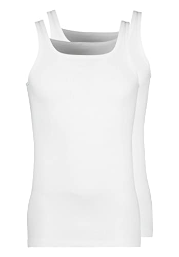 Huber Herren Achselshirt 2er Pack Unterhemd, Weiß (Weiss 0500), X-Large (Herstellergröße: XL) von HUBER