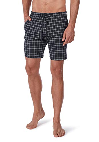 HUBER Herren Hose kurz Schlafanzughose, Mehrfarbig (Black Check 6606), (Herstellergröße: XX-Large) von HUBER