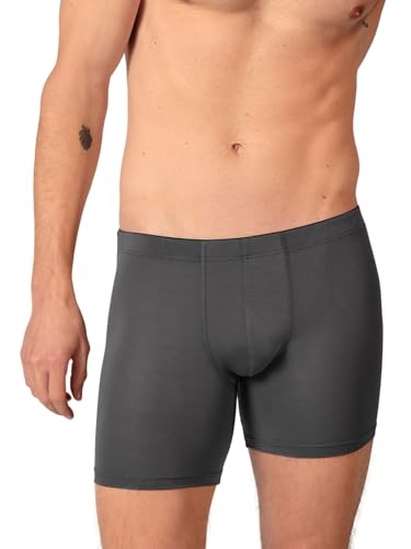 Huber Herren Pant Long Leg hautnah Soft Modal 112630 Gr. XL in Asphalt von Huber