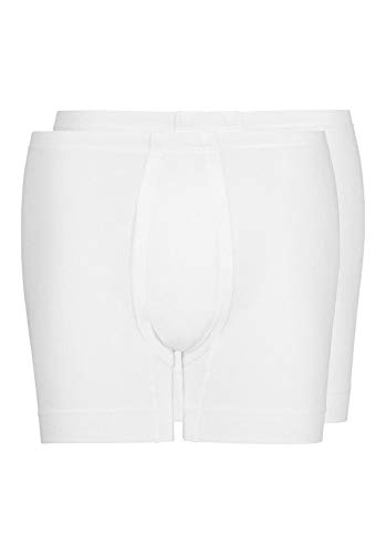 Huber Herren Pant kurz mit Eingriff 2er Pack Hipster, Weiß (Weiss 0500), (Herstellergröße: XX-Large) von HUBER