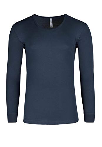 Huber Herren Shirt Langarm Unterhemd, Grün (Marine 0386), Large (Herstellergröße: L) von HUBER