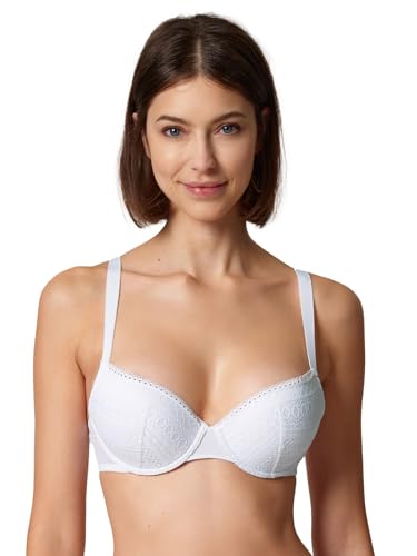 Huber Push-up Dirndl BH hautnah Traditional Lace 010253 Gr. 90A in White von Huber