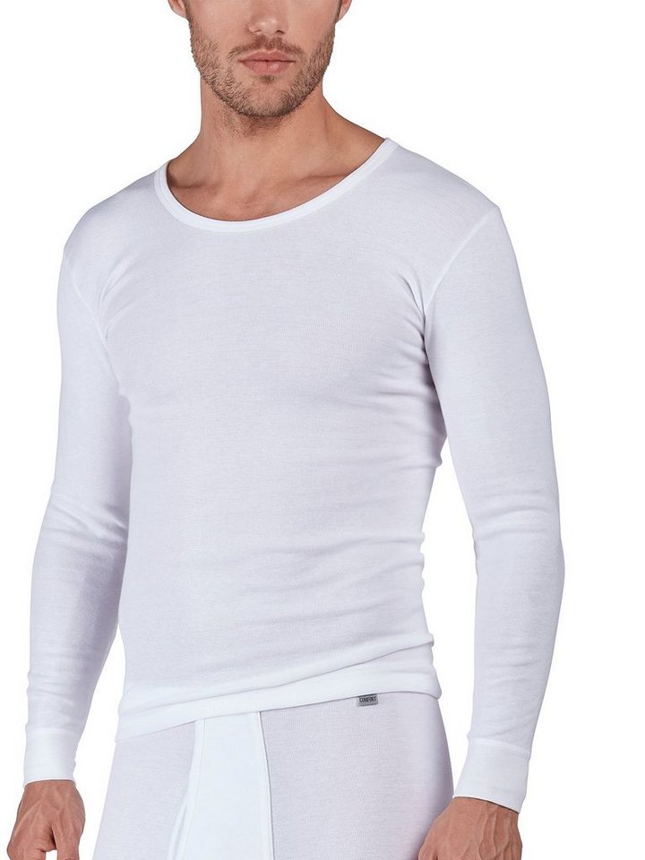 HUBER Unterhemd Herren Shirt langarm Cotton Fine Rib (Stück, 1-St) - von HUBER