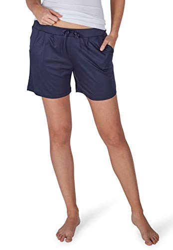 Huber Damen 24 hours women Sleep Shorts Schlafanzughose, Blau (Mood Indigo 0399), 42 von HUBER