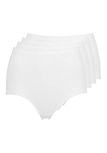 HUBER Damen Da. Maxi 4 Pack Taillenslip, White, 40 EU von HUBER