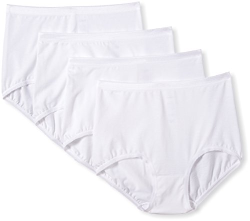 HUBER Damen Da. Maxi 4 Pack Taillenslip, White, 44 EU von HUBER