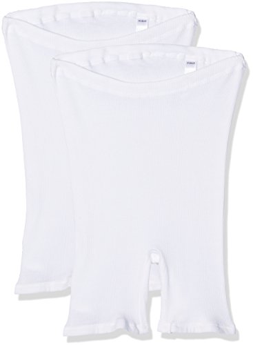 Huber Damen Maxi Slip langes Bein 2er Pack Taillenslip, Weiß (Weiss 0500), 48 von HUBER
