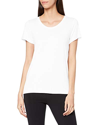 Huber Damen T-Shirts 24 Hours Women Sleep Shirt Kurzarm, Weiß (Weiss 010500), 46 von HUBER