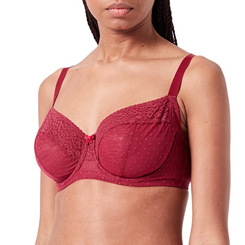 Huber Damen hautnah Micro Lace Geformter BH, Rhubarb, Standard von HUBER