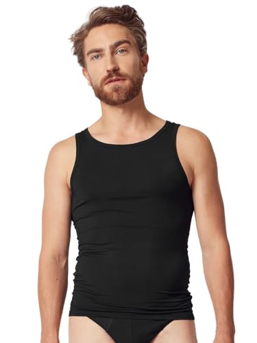 Huber Herren Achselshirt Unterhemd, Schwarz (Black 0670), XXX-Large (Herstellergröße: 3XL) von HUBER