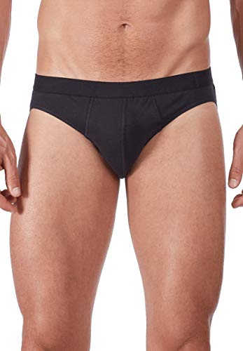 Huber Herren Brasil 2er Pack Slip, Schwarz (Schwarz 7665), Large (Herstellergröße: L) von HUBER