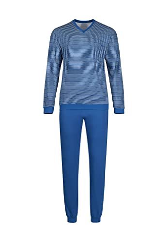 Huber Herren Casual at Home Pyjamaset, Blue White Stripes, Regular (2er Pack) von HUBER