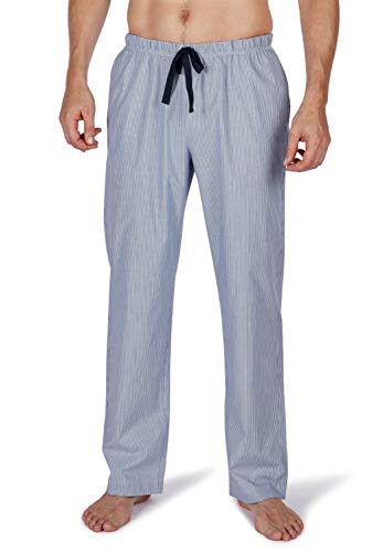 Huber Herren Hose lang Pyjamaunterteil, Blue Woven, M von HUBER