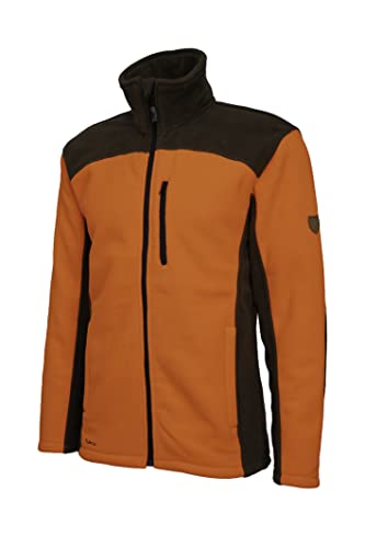 HUBERTUS Herren Jagd Fleecejacke 2-Farbig Oliv Signalorange (XXL) von HUBERTUS