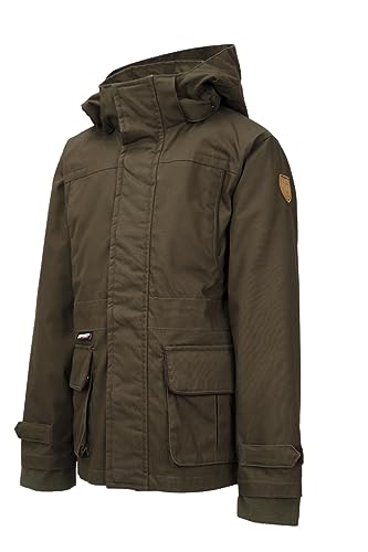 HUBERTUS gefütterte Kinder Winterjacke Jagdjacke OS 50 ZILLERTAL braun wasserdicht, winddicht und atmungsaktiv (as3, numeric, numeric_128, regular) von Hubertus