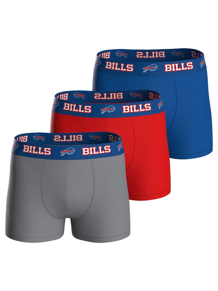 HUDDLE Boxer Buffalo Bills (3-St) Boxershorts, Herren Unterhose von HUDDLE