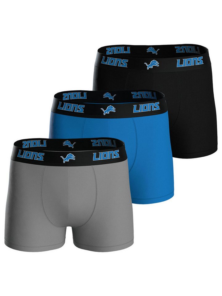 HUDDLE Boxer Detroit Lions (3-St) Boxershorts, Herren Unterhose von HUDDLE