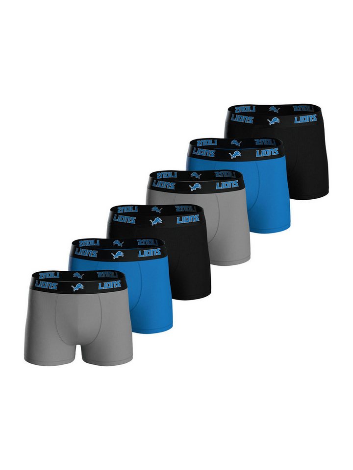 HUDDLE Boxer Detroit Lions (6-St) Boxershorts, Unterhose, Boxerbriefs von HUDDLE