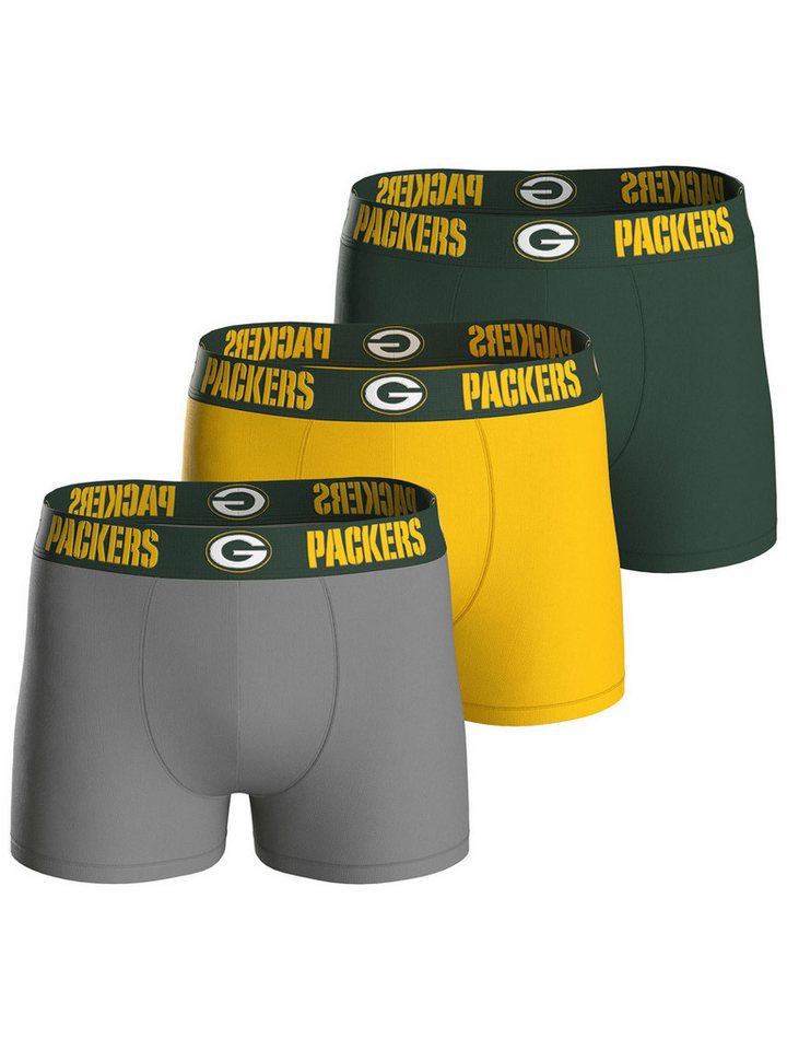 HUDDLE Boxer Green Bay Packers (3-St) Boxershorts, Herren Unterhose von HUDDLE