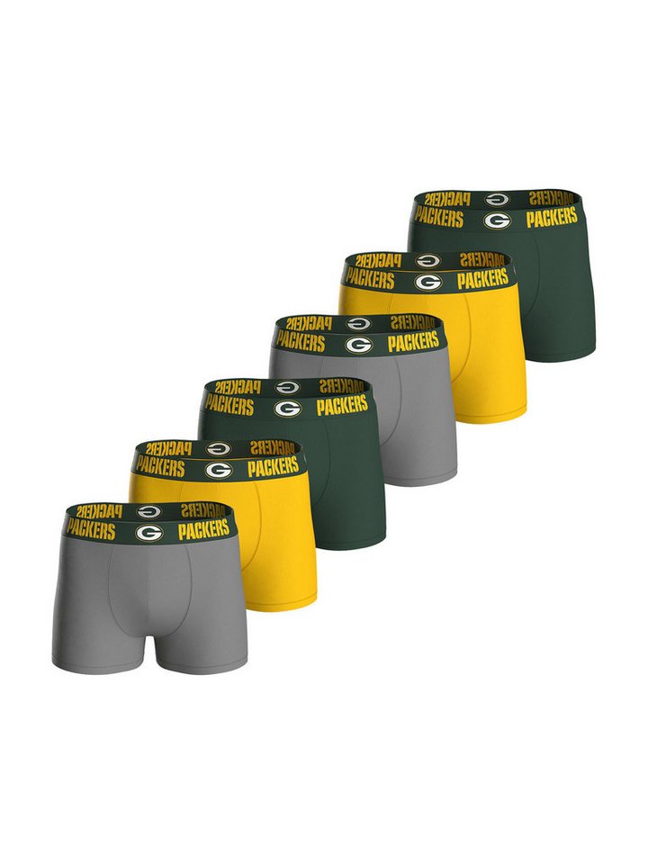 HUDDLE Boxer Green Bay Packers (6-St) Boxershorts, Unterhose, Boxerbriefs von HUDDLE