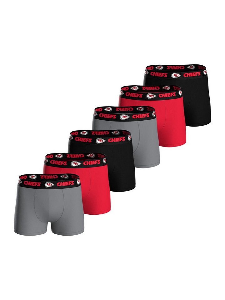 HUDDLE Boxer Kansas City Chiefs (6-St) Boxershorts, Unterhose, Boxerbriefs von HUDDLE