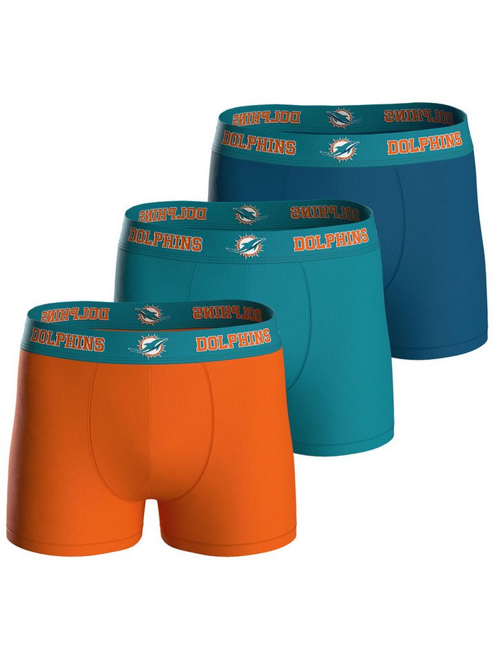 HUDDLE Boxer Miami Dolphins (3-St) Boxershorts, Herren Unterhose von HUDDLE