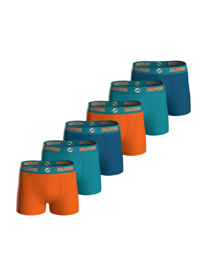 HUDDLE Boxer Miami Dolphins (6-St) Boxershorts, Unterhose, Boxerbriefs von HUDDLE