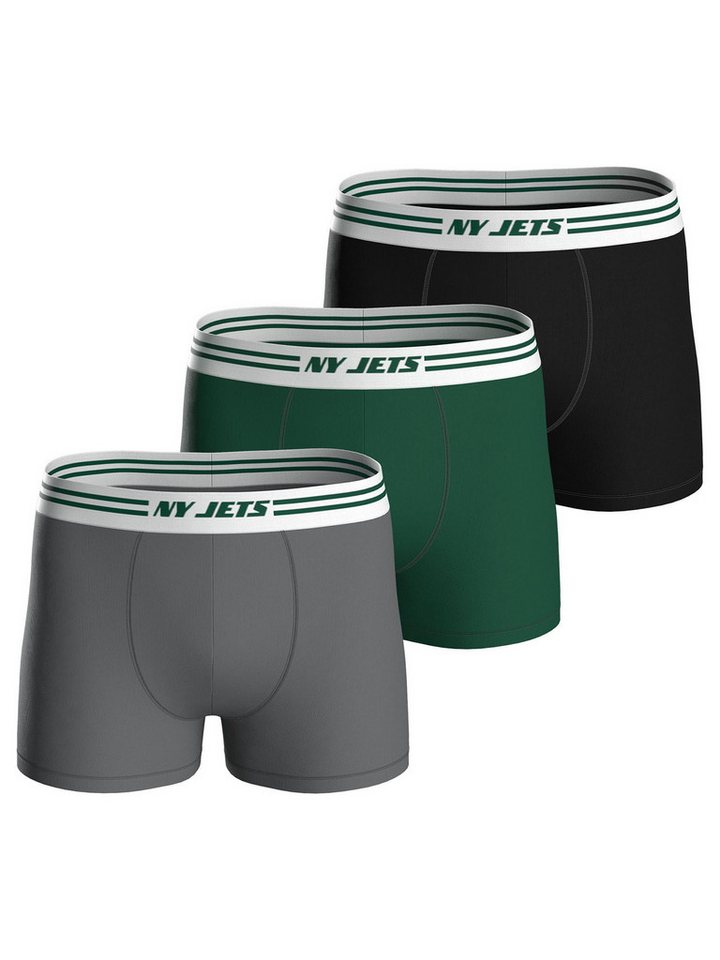 HUDDLE Boxer NY Jets (3-St) Boxershorts, Herren Unterhose von HUDDLE