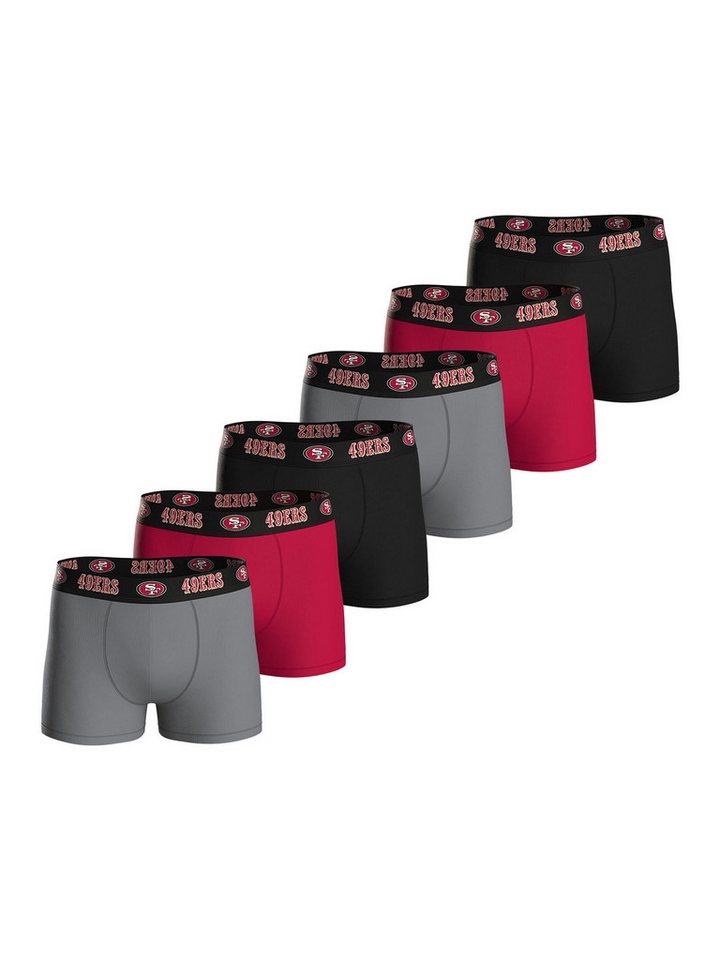 HUDDLE Boxer San Francisco 49Ers (6-St) Boxershorts, Unterhose, Boxerbriefs von HUDDLE