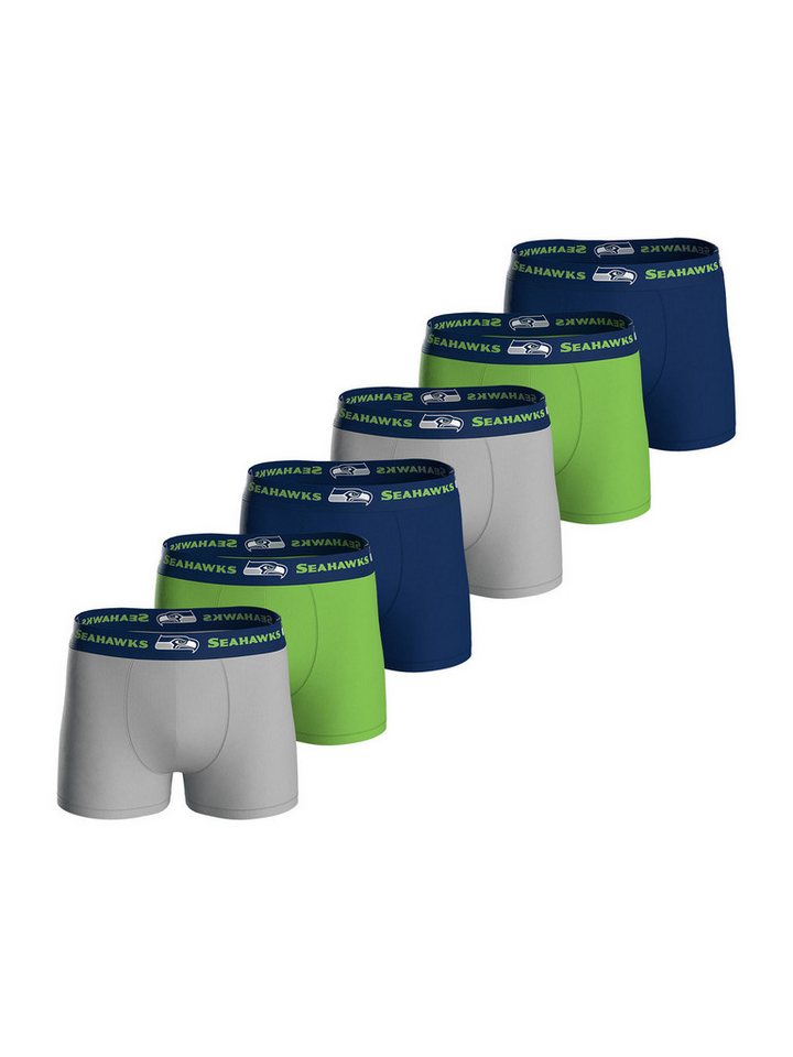HUDDLE Boxer Seattle Seahawks (6-St) Boxershorts, Unterhose, Boxerbriefs von HUDDLE