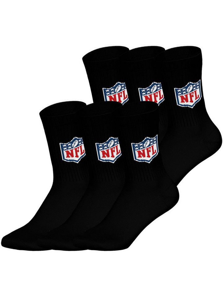 HUDDLE Freizeitsocken NFL Shield Crew (6-Paar) Casual Socken, Alltagssocken von HUDDLE
