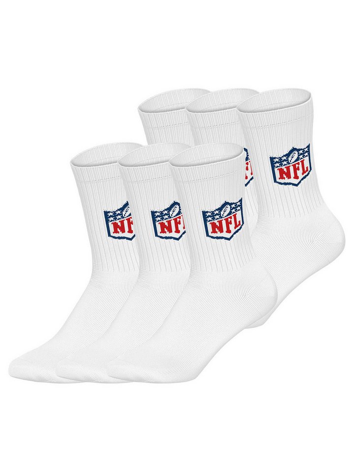 HUDDLE Freizeitsocken NFL Shield Crew (6-Paar) Casual Socken, Alltagssocken von HUDDLE
