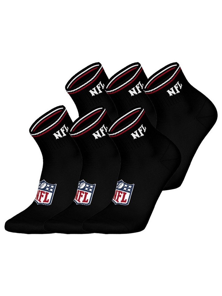 HUDDLE Freizeitsocken NFL Shield Quarter (6-Paar) Casual Socken, Alltagssocken von HUDDLE
