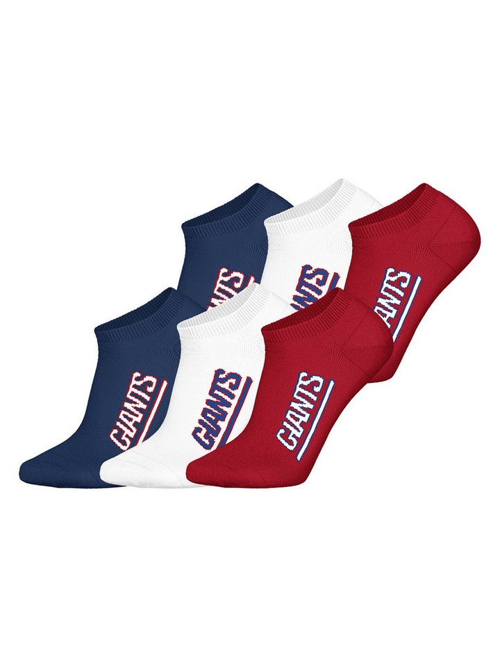 HUDDLE Freizeitsocken NY Giants Sneaker (6-Paar) Casual Socken, Alltagssocken, Bequeme Socken von HUDDLE