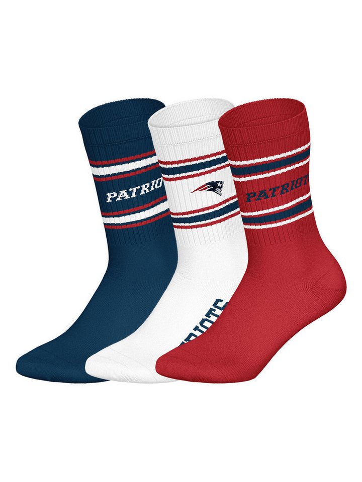 HUDDLE Freizeitsocken Patriots Crew (3-Paar) Casual Socken, Alltagssocken von HUDDLE